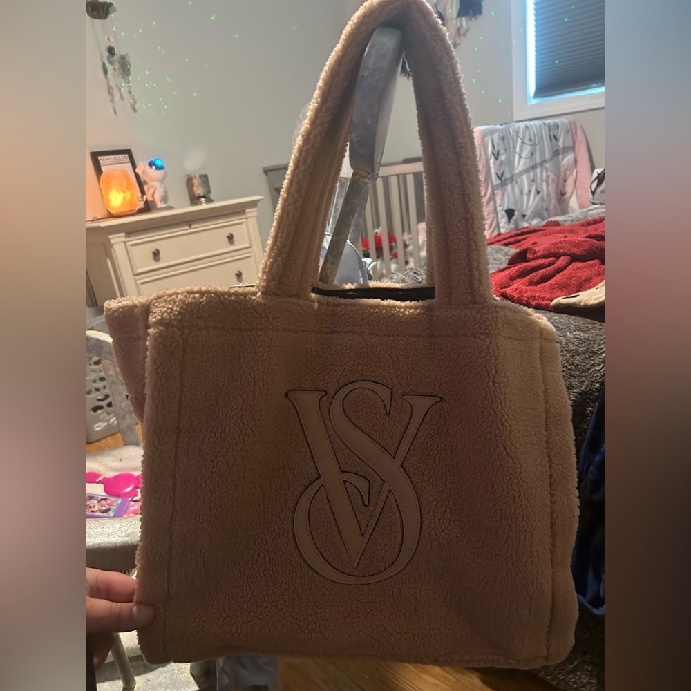 Victoria's Secret Beige Sherpa Tote